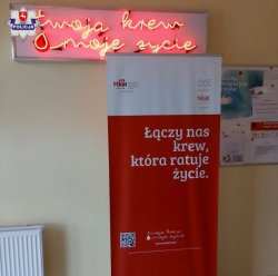 baner promujący krwiodawstwo