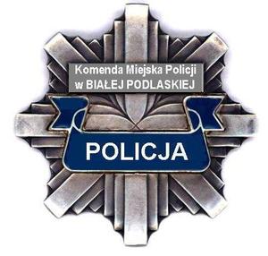 Gwiazda policyjna z napisem Policja Komenda Miejska Policji w Białej Podlaskiej